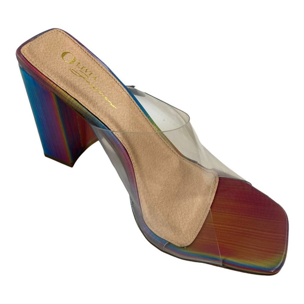 Olivia Ferguson Iridescent Block Heel Size 9